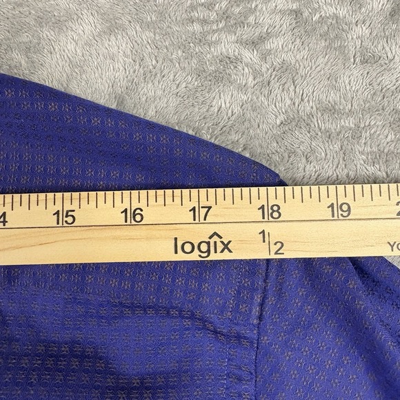 Eton Men's L Dark Blue Star Dobby Twill Contemporary Fit LS SEE DESCRIPTION - Picture 15 of 16